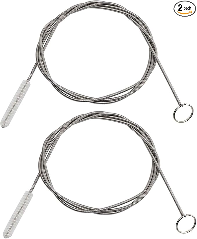 Water Pipe Cleaning Kit, 2PCS 79" Long Pipe Cleaners & Wire Tube Brush, Rust Resistant Tube Cleaning Brush for Drain, Dishwasher, Tank