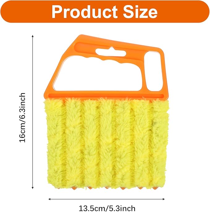 12pcs blinds cleaner tool handheld mini blind cleaner for vinyl blinds 7Finger Washable blind cleaners duster tool for Air Conditioner Window Fan Siding Dust Dirty Removable window cleaners