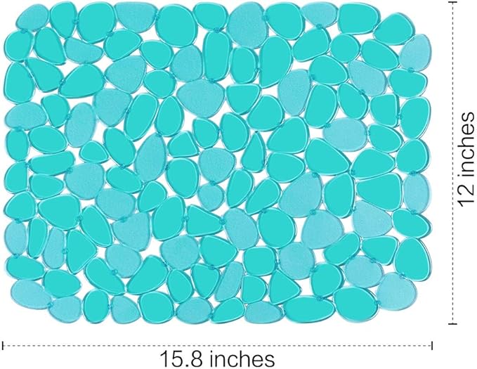 Yolife Pebble Sink Mats for Stainless Steel & PorcelainSink, PVC Sink Saddle Protectors Kitchen Sink Mat, Dishes and Glassware (Green,2 Pack)