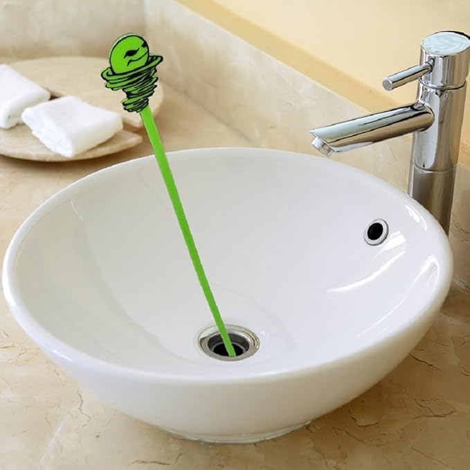Green Gobbler Hair Grabber Drain Snake - 5 Pack (Great for Sink & Shower Clogs)