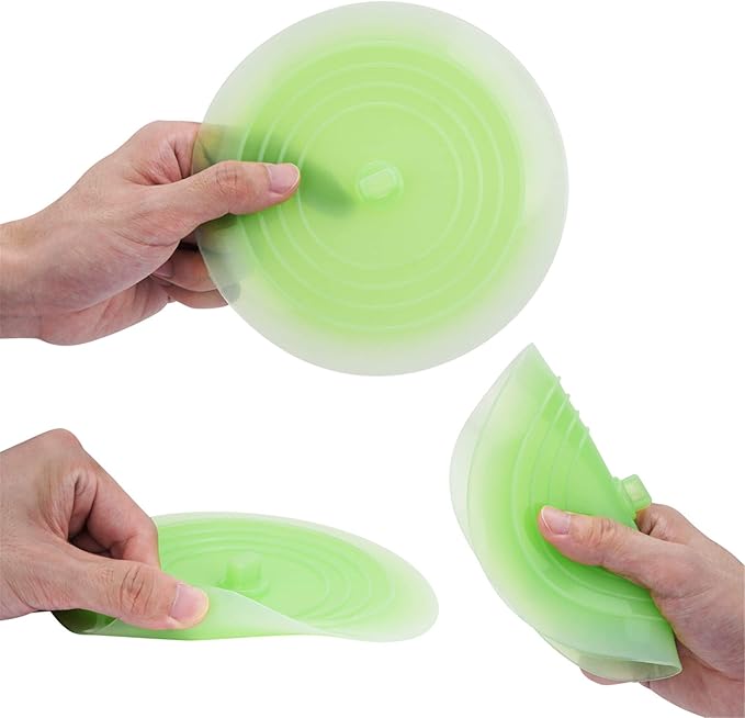 tifanso Silicone Tub Stopper Recyclable Bathtub Drain Stopper Upgraded Drain Plug Cover for Bathrooms and Laundries Kitchen Universal Use 6 inches (Jelly Green)
