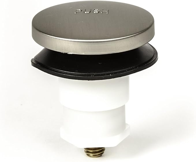 Toe Touch (Tip Toe, Foot Actuated) Bath Tub/Bathtub Drain Stopper Includes 3/8" and 5/16" Fittings Brushed Nickel