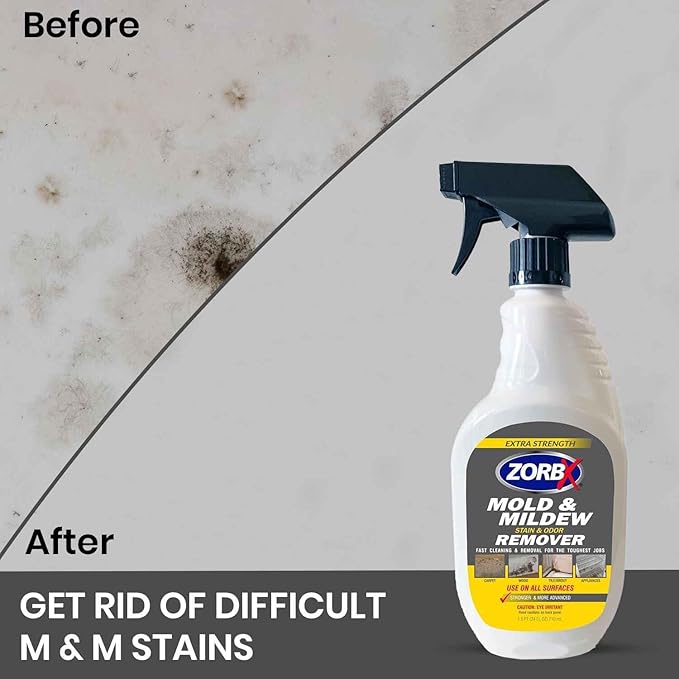 ZORBX Extra Strength Cleaner Spray 128 FL Oz Refill – Scrub Free Formula - Bleach Free Formula for Shower, Bathroom, Ceiling, Carpet, Cars, Walls & Wood