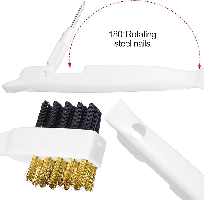 2-Pack Gas Stove Top Cleaner - Gas Stove Kitchen Cleaning Scrub Brush with Cooktop Scraper, Household Cleaning Tools & Scrubber for Range Hood Grease Grime