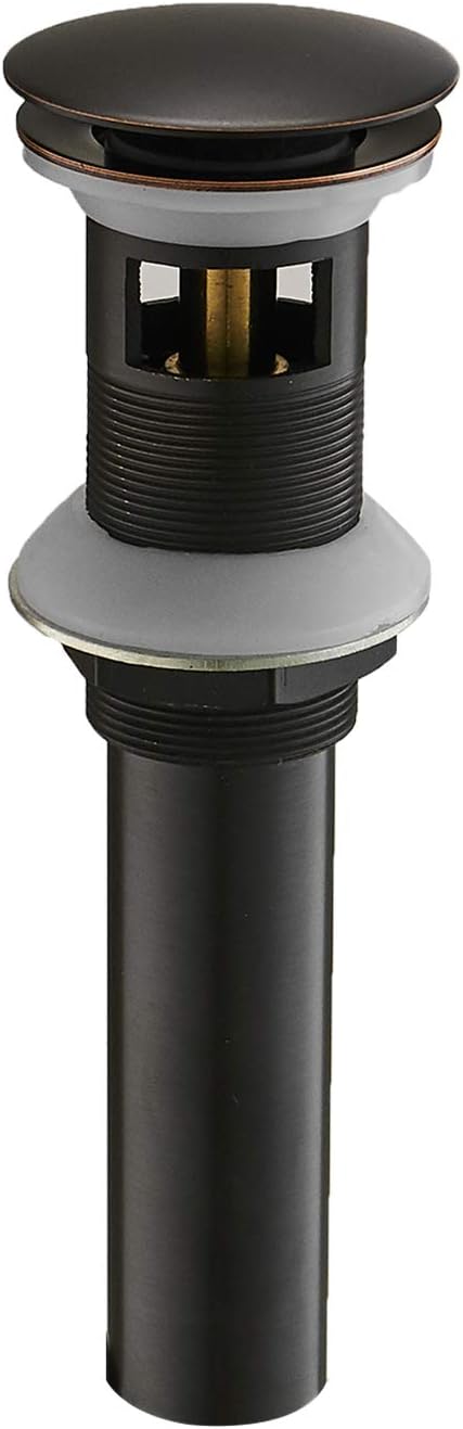 BWE Pop Up Drain Bathroom Faucet Vessel Vanity Sink Drain Stopper with Overflow Fits Bathroom Standard Sink Hole 1-1/2" to 1-3/4" Oil Rubbed Bronze