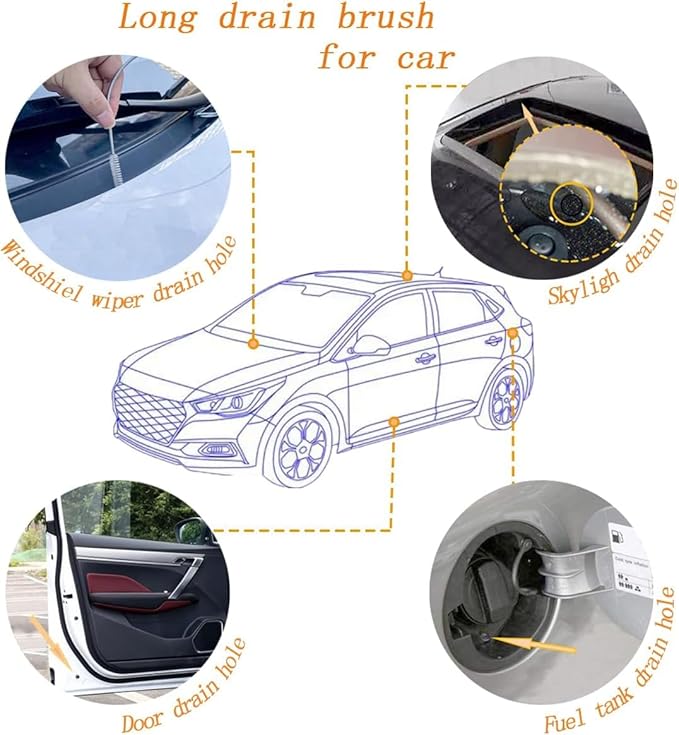 Water Pipe Cleaning Kit, 2PCS 79" Long Pipe Cleaners & Wire Tube Brush, Rust Resistant Tube Cleaning Brush for Drain, Dishwasher, Tank