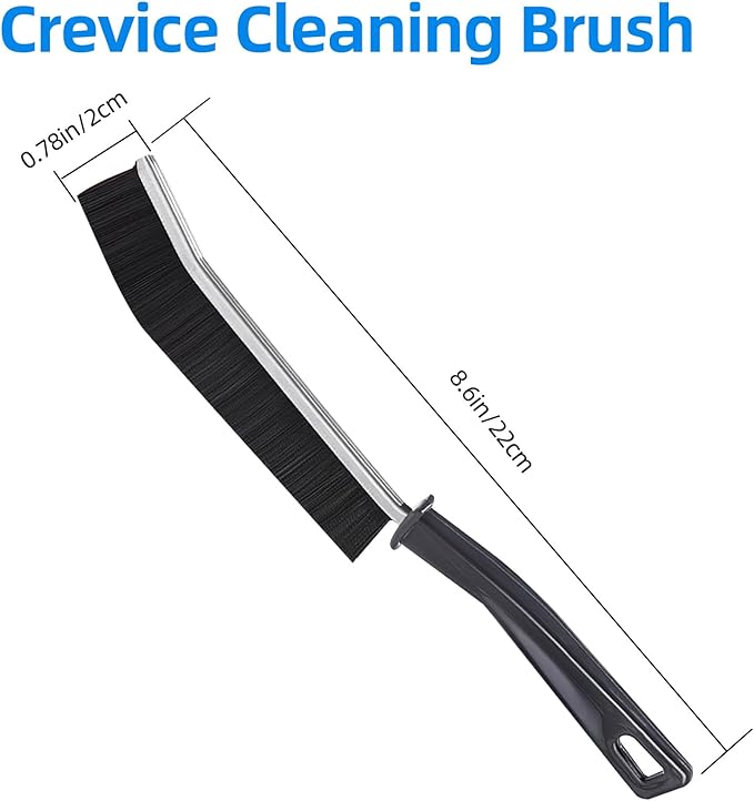 3 Pack Crevice Cleaning Brush with Handle,Hard Bristle Crevice Cleaning Tool,Baseboard Cleaner,Gap Cleaning Tools,Grout Scrub Brush, House Cleaning Supplie for Bathroom,Kitchen