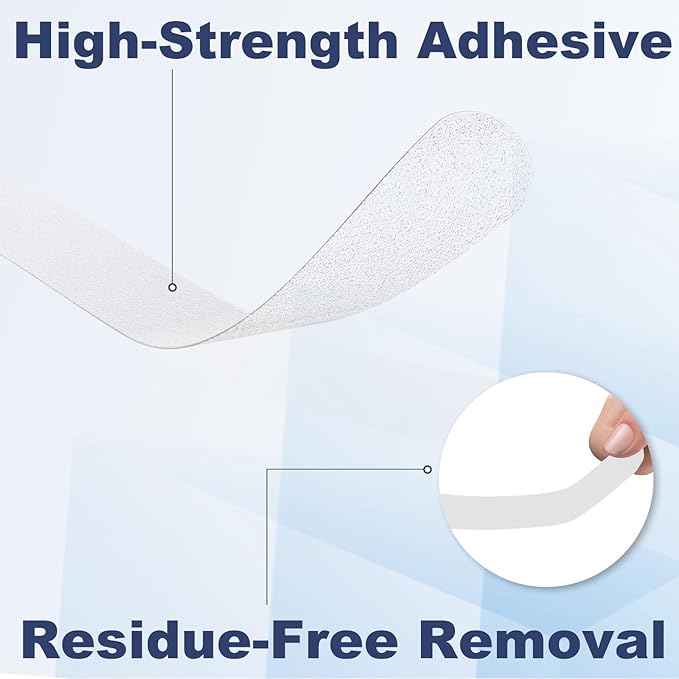 28 PCS Shower Floor Non Slip Stickers with Strong Adhesive, Invisible & Durable Anti Slip Shower Stickers with Scraper for Bath Tub, Pools and Stairs(Clear,Wavy)