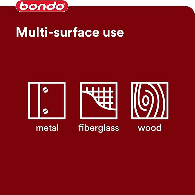 Bondo Glazing and Spot Putty, Fills Pinholes, Scratches, Minor Dings & Hairline Cracks, 4.5 oz, 1 Tube