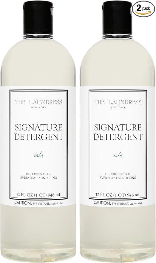 The Laundress Signature Isle Detergent, Coastal Inspired Scent, Concentrated Laundry Detergent Liquid, Tough on Stains, Isle Scent, 32 oz. (Pack of 2)