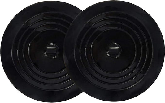 V-TOP Tub Stopper 2 Pack, 6 inches Large Silicone Drain Plug Hair Stopper Flat Suction Cover for Kitchen, Bathroom and Laundry