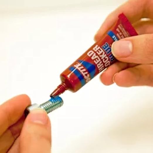 Loctite Threadlocker Blue 242 - Removable Thread Lock Glue for Nuts, Bolts, & Fasteners, Medium Strength Screw Glue to Prevent Loosening & Corrosion - 6 ml, 12 Pack
