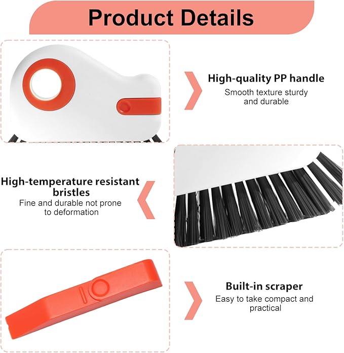 2 Pcs 2 in 1 Window Track Cleaner, Groove Cleaner Brush, Effective Window Sill Cleaner Tool Perfect for Sliding Door Tracks and Glass Door Grooves for Home Bathroom Kitchen Use (2 PCS)