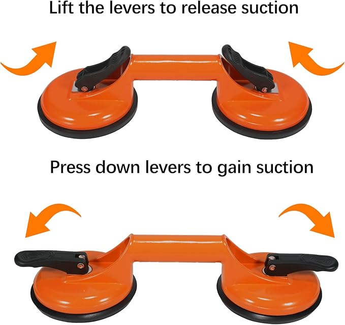Floor Gap Fixer Tool for Laminate Floor Gap Repair Plank Grabber Includes Heavy Duty Aluminum Suction Cup and Fiberglass Handle Rubber Mallet (Can't Use on Scraped Surface Floor)