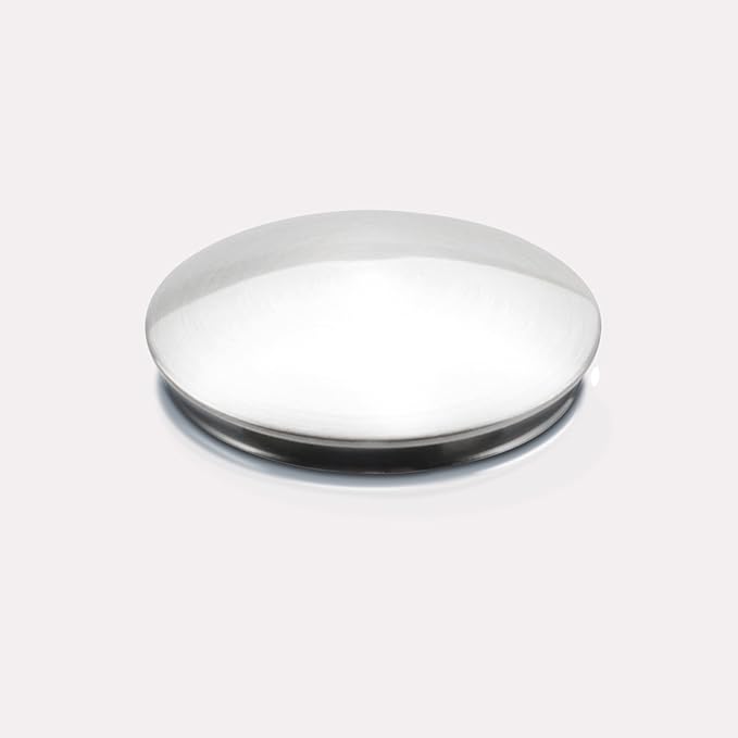 Brushed Nickel Pop Up Sink Drain Without Overflow, Bathroom Faucet Vessel Sink Drain Stopper 1-5/8" Without Overflow Fits 1.25" to 1.5" Drain Holes