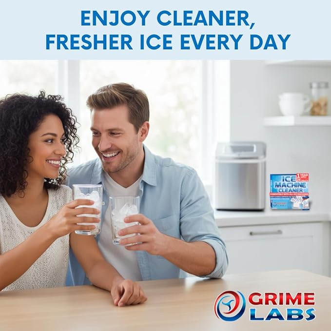 Ice Machine Cleaner Tablets Descaler – 24 Pack (1 Year Supply) – Nickel-Safe, Removes Mold & Improves Taste – Compatible with Countertop & Nugget Ice Makers