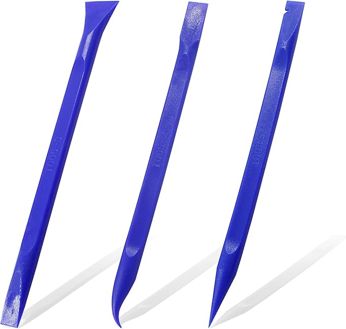 18Pcs Carbon Fiber Scraper Cleaning Tool Non-Scratch Plastic Multi-Purpose Stiff Scraper Pen-Shaped Scraper Tool for Paint, Stickers Label, Food, Tight Spaces, Crevices, Kitchen (Blue)