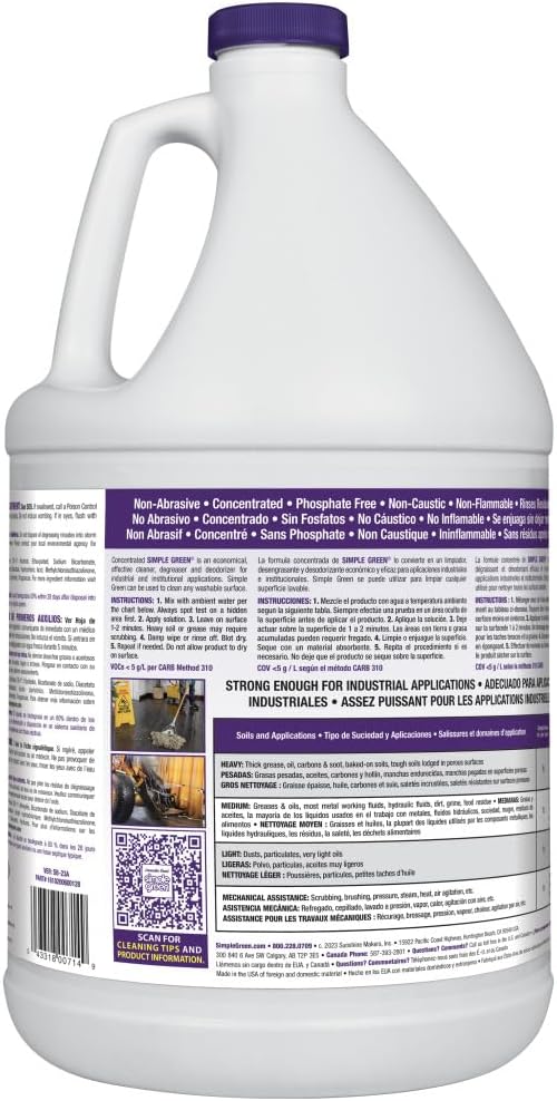 Simple Green Industrial Cleaner and Degreaser 1 Gal. MPF Micro-Particulate Fractionalization Lavender Scent