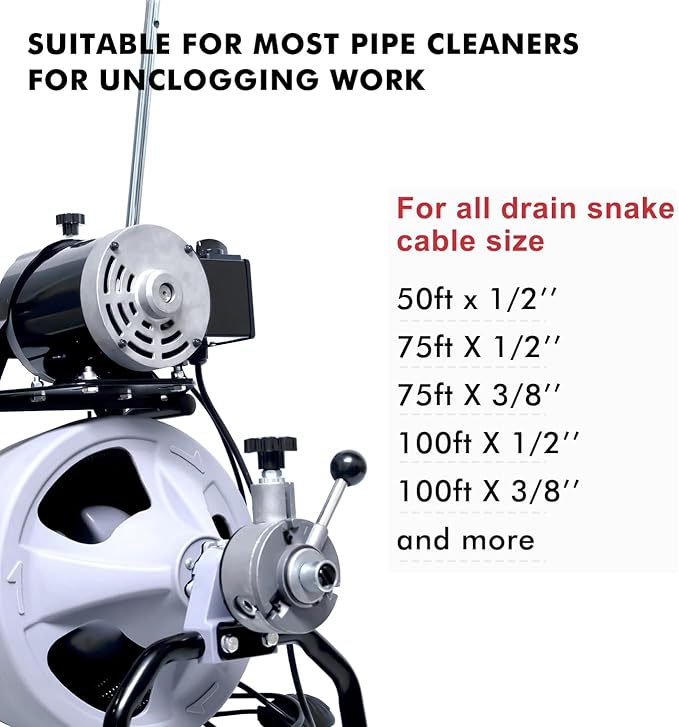 Drain Snake Drill Attachments,8-Piece Drain Cleaner Combination Cutter Heads, Used in 50FT-100FT Electric Drain Snake, Suitable for 5/16-inch to 3/4-inch Drain Snake Cable for 1-4"Pipe