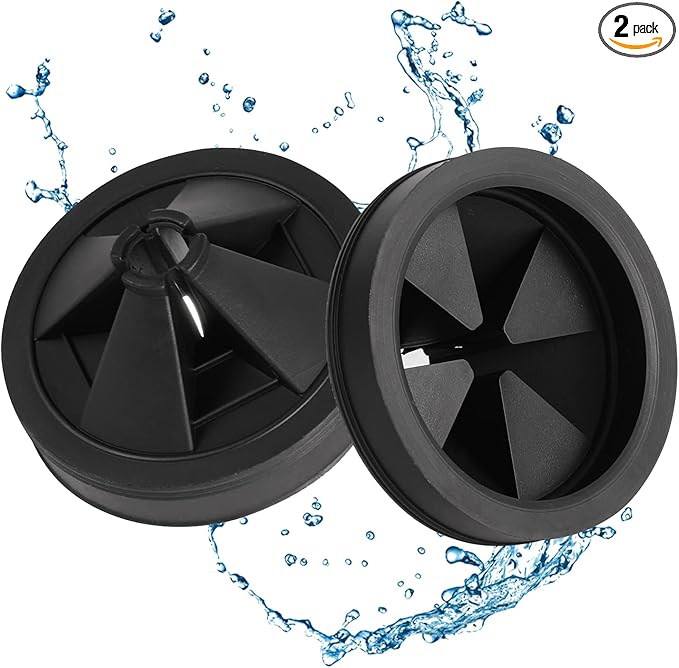 RQYEKDO Garbage Disposal Splash Guard,2 Pack 3 1/8 Inch Sink Baffle Disposer Drain Splash Guard Collar EPDM Rubber Upgraded Replacement Quiet Cover for Waste King, Whirlaway and GE Models