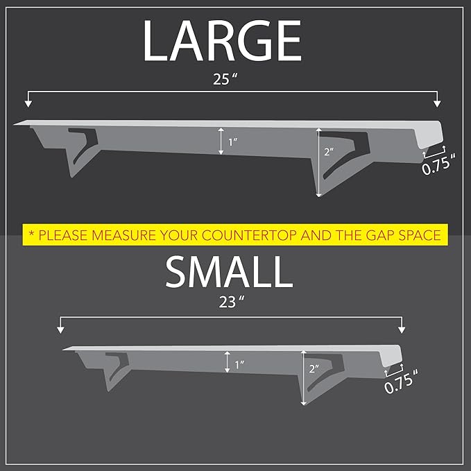 23” Stainless Steel Countertop Oven Gap Filler – Covers Space Between Stove and Countertop – Heat-Resistant, Easy to Clean (Set of 2)