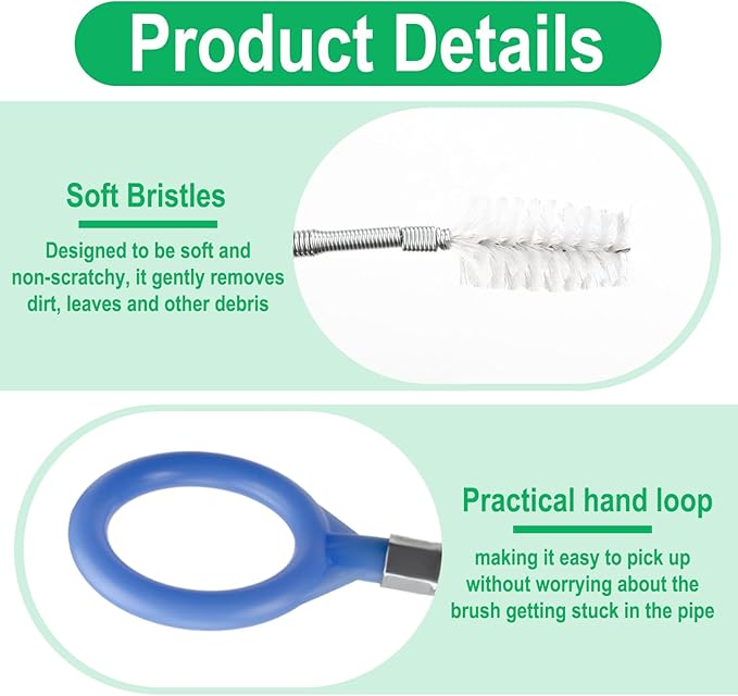 Auto Sunroof Drain Cleaning Tool, 120 Inch Flexible Tube Cleaning Brush with Pipe Cleaning Brush, Syringe Hose, And Syringe Soft Drain Brush, Car Sunroof Drain Cleaner for Drains, Sewers, Windshields