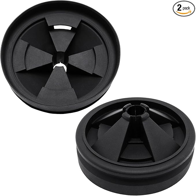 2 Packs 3 3/8" Garbage Disposal Splash Guard, Quiet Garbage Guard Disposal Drain Cover Garbage Disposal Rubber Drain Insert Collar Drain Plugs Sink Splash Guard QCB-AM Replacement (Style A)