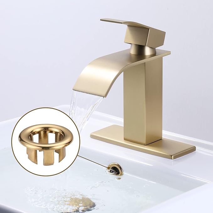 ARCORA 6 Pack Sink Overflow Ring Gold Bathroom Kitchen Sink Basin Trim Overflow Cover Hole Insert Cap