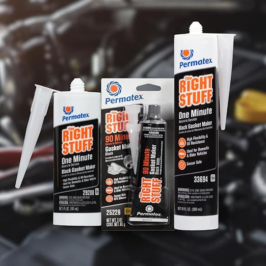 Permatex 25228 The Right Stuff 90 Minute Black Gasket Maker, 3 oz, 1 Count (Pack of 12)