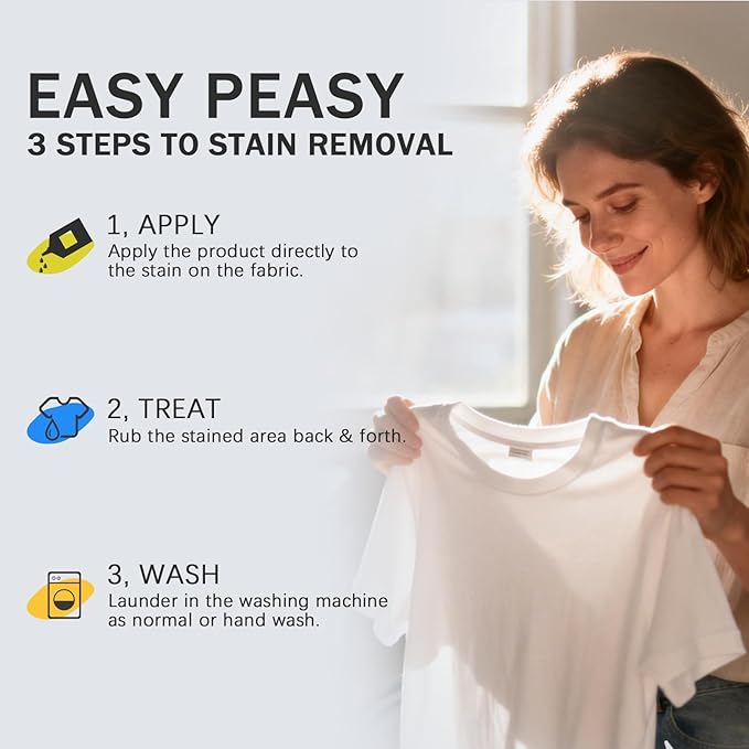 Instant Oil Stain Remover For Fabric (9 fl oz) – Effectively Eliminates Food Grease, Sauces, Motor Oil, Dried Oils, and Oily Stains. Safe for Skin and Machine-Washable Fabrics