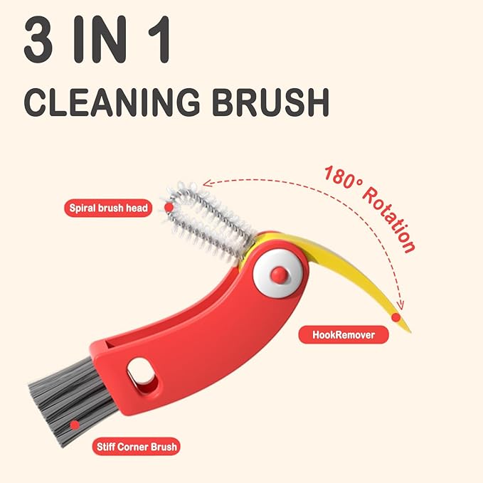 3 in 1 Cup Lid Gap Cleaning Brush Set, 3PCS Multifunctional Bottle Cleaner Bottle Cleaning Brush for Bottle Gaps Home Kitchen Cleaning Tools