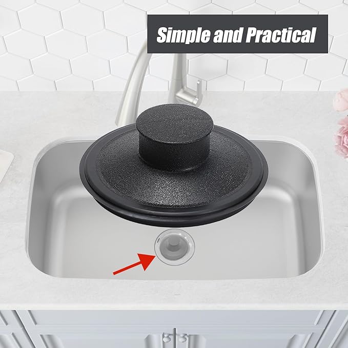 Sink Stopper Exact Replacement for InSinkErator STP-PL/STPPL for Kitchen Drain Stopper and Garbage Disposal Plug, Compatible with Standard 3-1/2" Drains from Kohler, Waste King, Whirlpool, and More