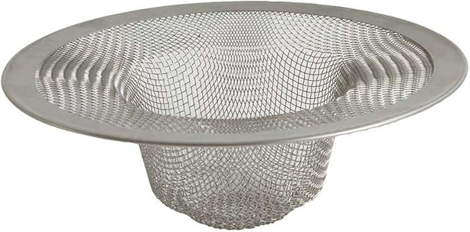 Evriholder Mesh Sink Drain Catcher, Secure Fit Strainer Prevents Clogging from Food and Hair, Stainless Steel, Ideal for Kitchen, Laundry and Disposals, 4.5-Inch, 2 Pack