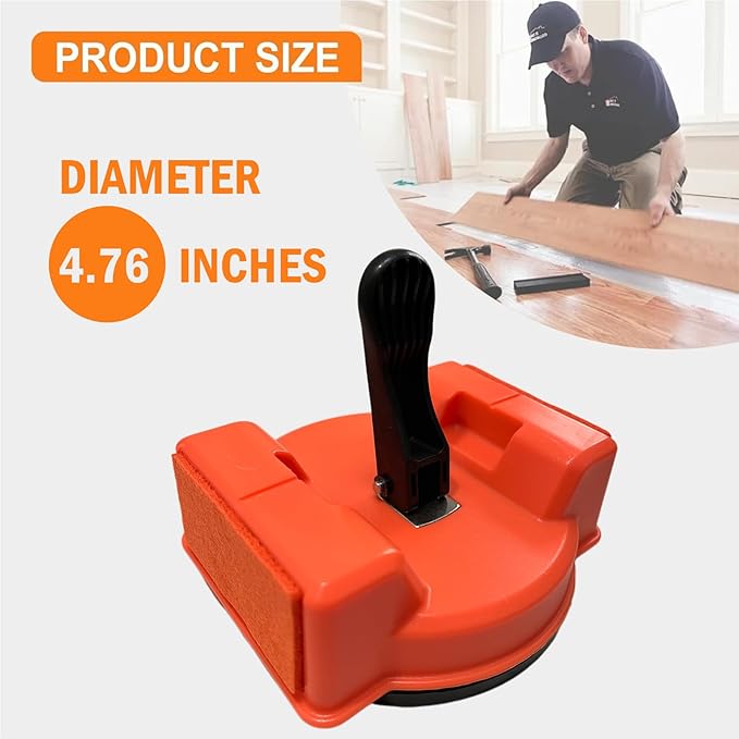 Floor Gap Fixer Tool, Large 4.6IN Laminate Flooring Tools, Enhanced Suction Cup & 6 PCS Sticky Pads for Laminate, Wood, Tile, Vinyl Floor Gap Repair Tool - Durable, Compact, & Efficient Flooring Tools