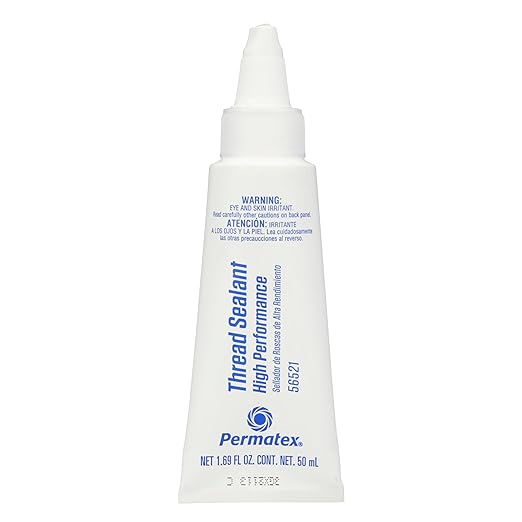 Permatex 56521 High Performance Thread Sealant, 50 ml, White
