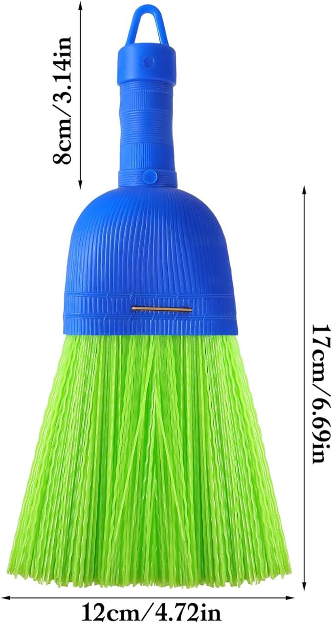 4 Pcs Whisk Broom Poly Fiber Handheld Brush Hand Brush Outdoor Car Broom with Hang Hole for Cleaning Indoor Porches Floors Decks Driveways Dirt Dust