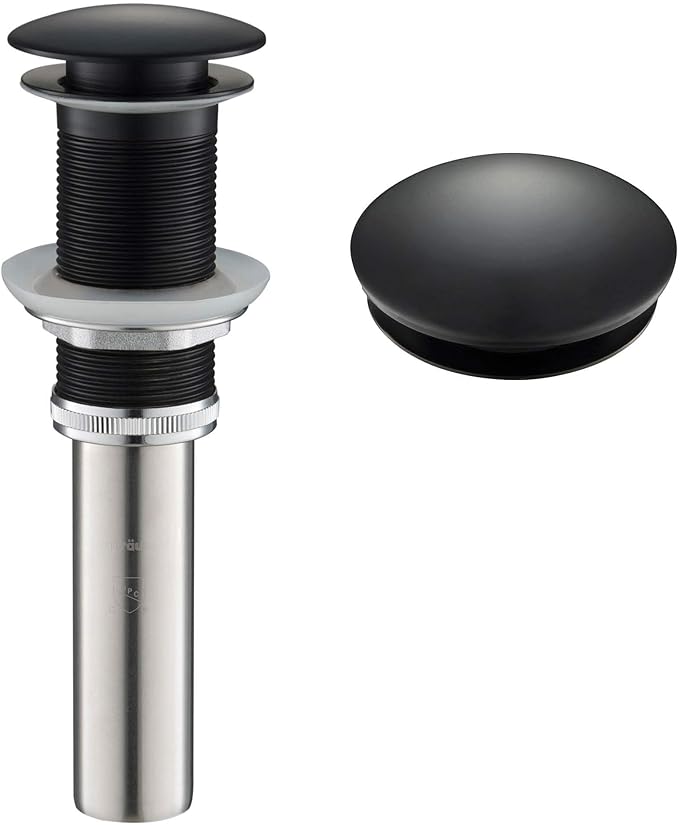 KRAUS Pop-Up Drain in Matte Black, PU-10MB