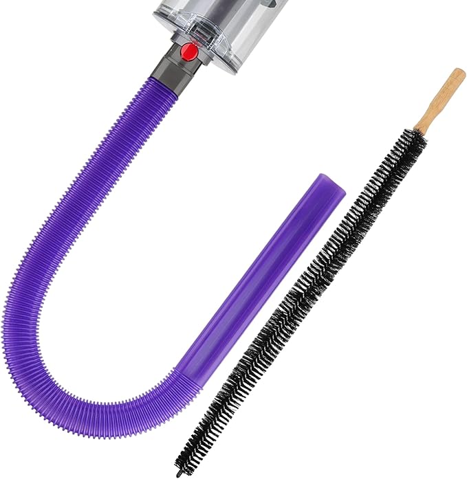 Fullclean Dryer Vent Lint Vacuum Atttachments for Dyson V15 V15s Gen5 V12 V11 V10 V9 V8 V7 Detect Absolute Cyclone Outsize Slim Vacuum Cleaner Crevice Flexible Dryer Lint Remove Tool Cleaner Kit