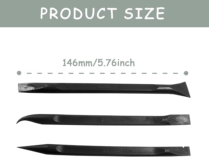 9Pcs Carbon Fiber Scraper Cleaning Tool Non-Scratch Plastic Multi-Purpose Stiff Scraper Pen-Shaped Scraper Tool for Paint, Stickers Label, Food, Tight Spaces, Crevices, Kitchen (Black)