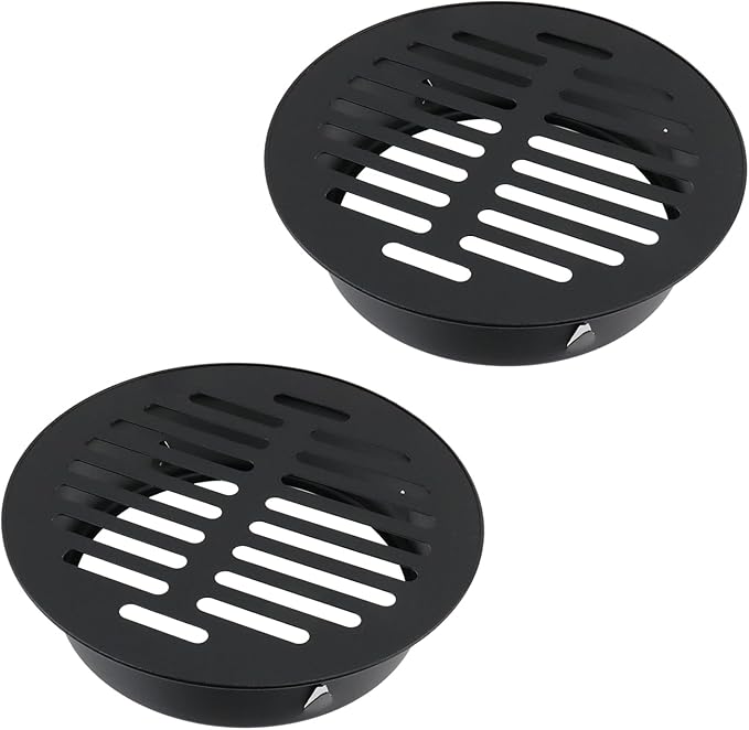 Antrader 2pcs Round Floor Drain Cover, 5.8 Inch Stainless Steel Floor Drain,Sewer Drain Cover for Outdoor Yard Pipe Roof Balcony