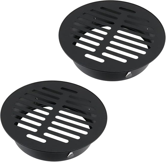 Antrader 2pcs Round Floor Drain Cover, 5.8 Inch Stainless Steel Floor Drain,Sewer Drain Cover for Outdoor Yard Pipe Roof Balcony
