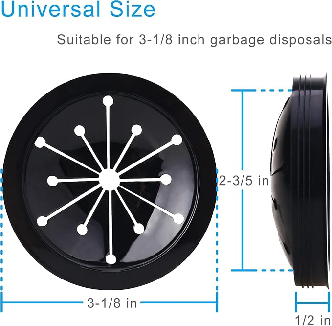 3 Packs Garbage Disposal Splash Guard Sink Baffle, 3-1/8 Inch Food Waste Disposer Accessories, Suitable for Waste King, Whirlaway and GE Models