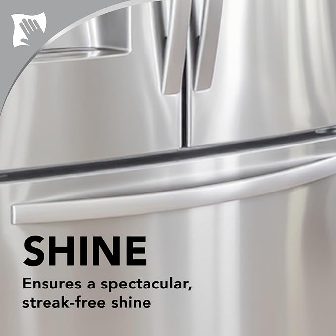 Weiman Stainless Steel Cleaner and Polish - Protects Appliances from Fingerprints and Leaves a Streak-Free Shine for Refrigerator, Dishwasher, Oven, Grill, 22 oz, 6 Pack