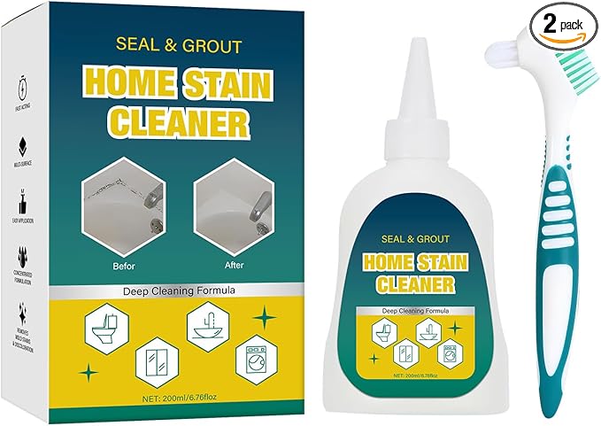 Home Stain Cleaner, 7 OZ Fast-Acting All-Purpose Deep Cleaning Gel for Bathroom, Kitchen, Laundry & Room, For Targets Tile Gaps, Washing Machine Seals, Fridge Rubber, Wall & Shower Stains
