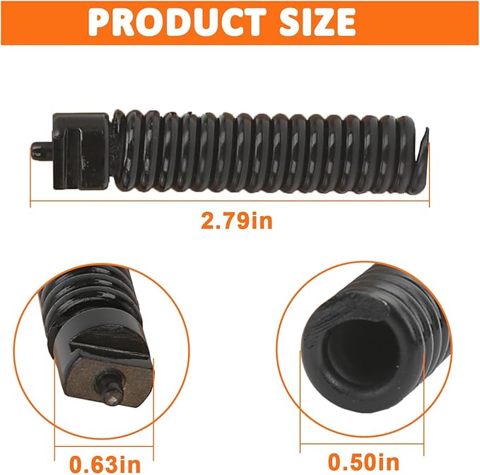 91042 Cable Repair Coupling Suitable for RIDGID Drain Cleaner Fittings, 1/2-Inch IW Sewer Drain Cleaner Snake Cable Repair End Connector for K-380 K-400 K-3800 Accessories, Twist-On Replacement