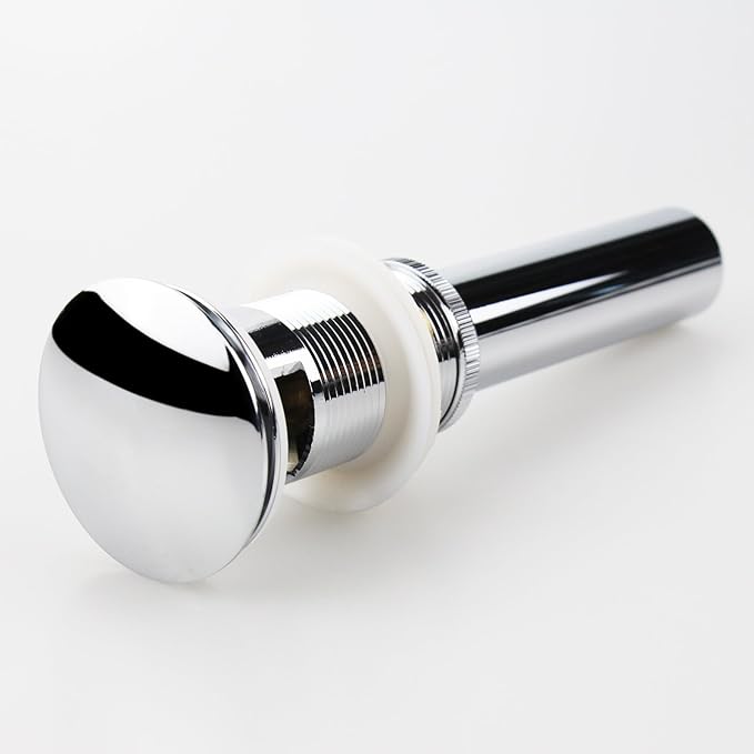 Pop Up Sink Drain with Overflow, Bathroom Faucet Vessel Vanity Sink Drain Stopper, Polished Chrome