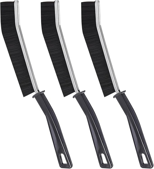 3 Pack Crevice Cleaning Brush with Handle,Hard Bristle Crevice Cleaning Tool,Baseboard Cleaner,Gap Cleaning Tools,Grout Scrub Brush, House Cleaning Supplie for Bathroom,Kitchen