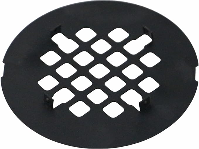 Oil Rubbed Bronze Snap-in Shower Drain Cover Replacement, Welsan Stainless Steel 4-1/4" OD Round Shower Strainer Grid Easy to Install