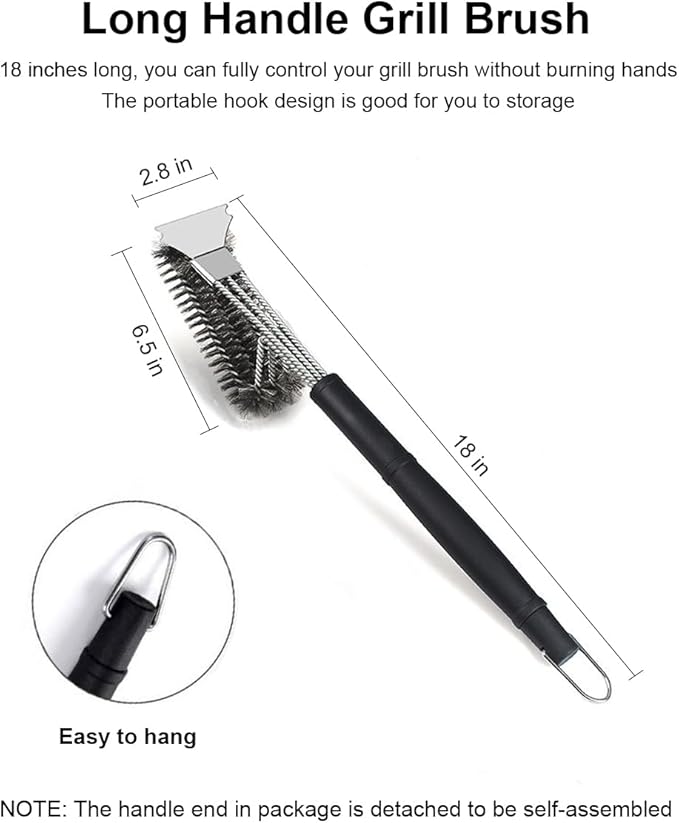 Grill Brush Grill Cleaning Kit, Grill Cleaner BBQ Grill Accessories Grill Rescue Brush, Grill Brush for Outdoor Grill BBQ Brush for Grill Cleaning (Pack of 1)