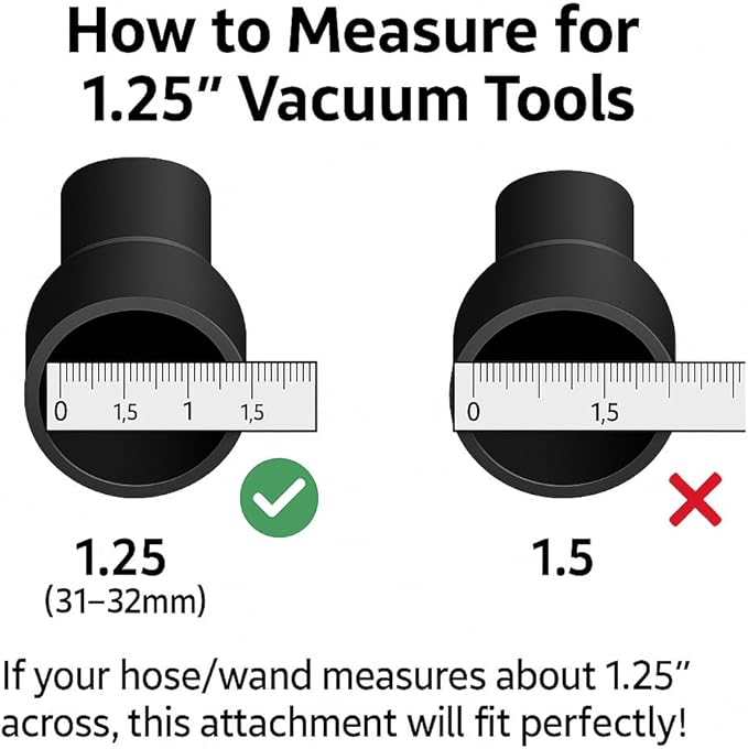 MP Maresh Products Household Cleaning Vacuum Brush Attachment - Horse Hair Vacuum Cleaner Accessories, Soft, Dust Floor Brush, Compatible with Shop Vac 1-1/4" Vacuum Cleaners for Hard Surfaces - Black